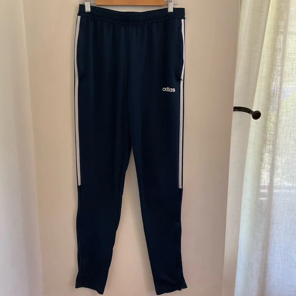 Adidas Men’s Navy Sereno 19 Training Pants, Sz M Tall